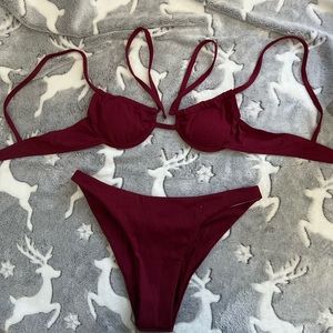 Dark red Bikini